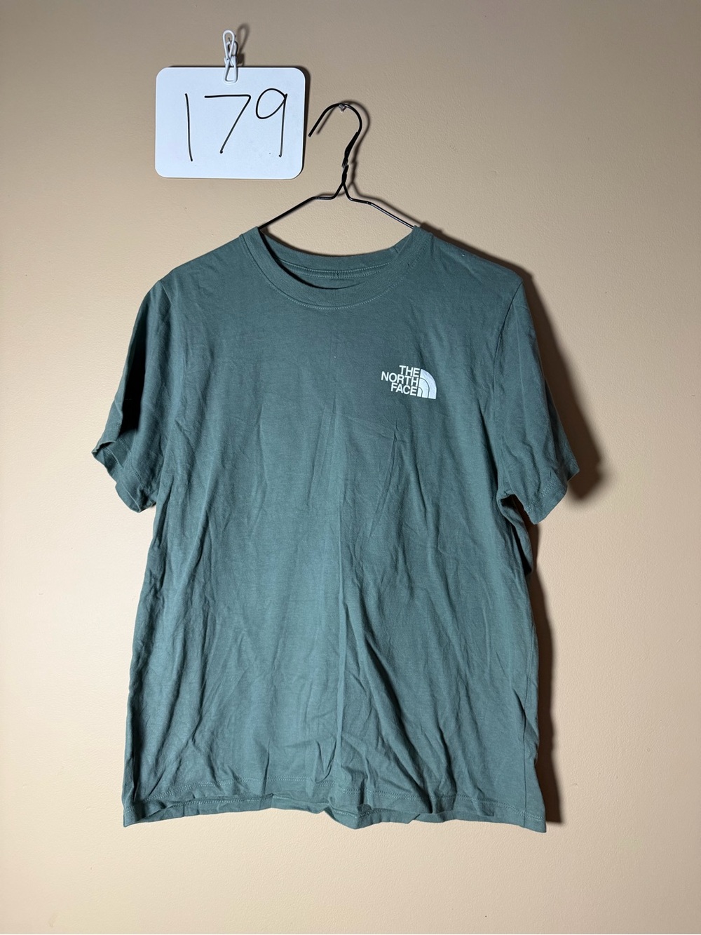 The North Face Women’s Short Sleeve Tee in Teal Green with Chest Logo